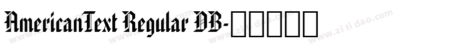 AmericanText Regular DB字体转换